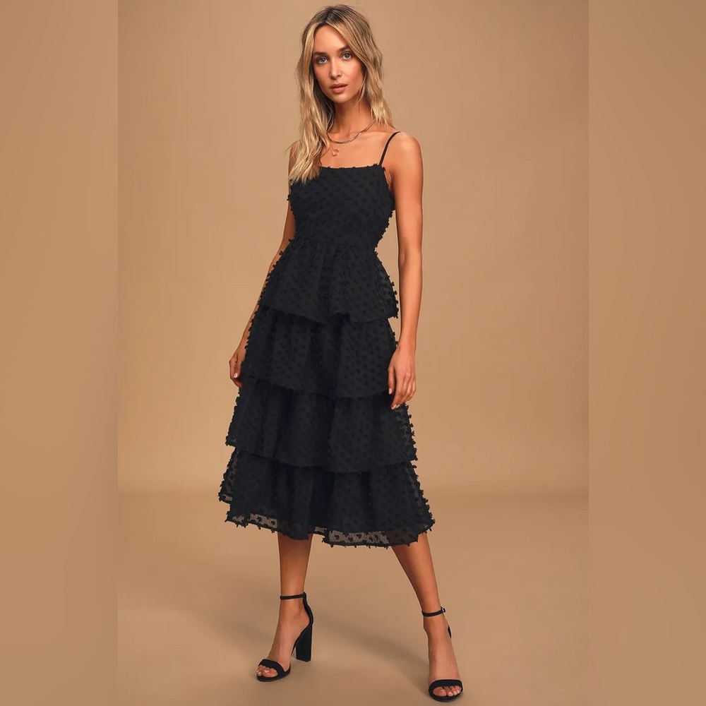 Lulus NWT “Flirting With You” Pompom Dress size XS